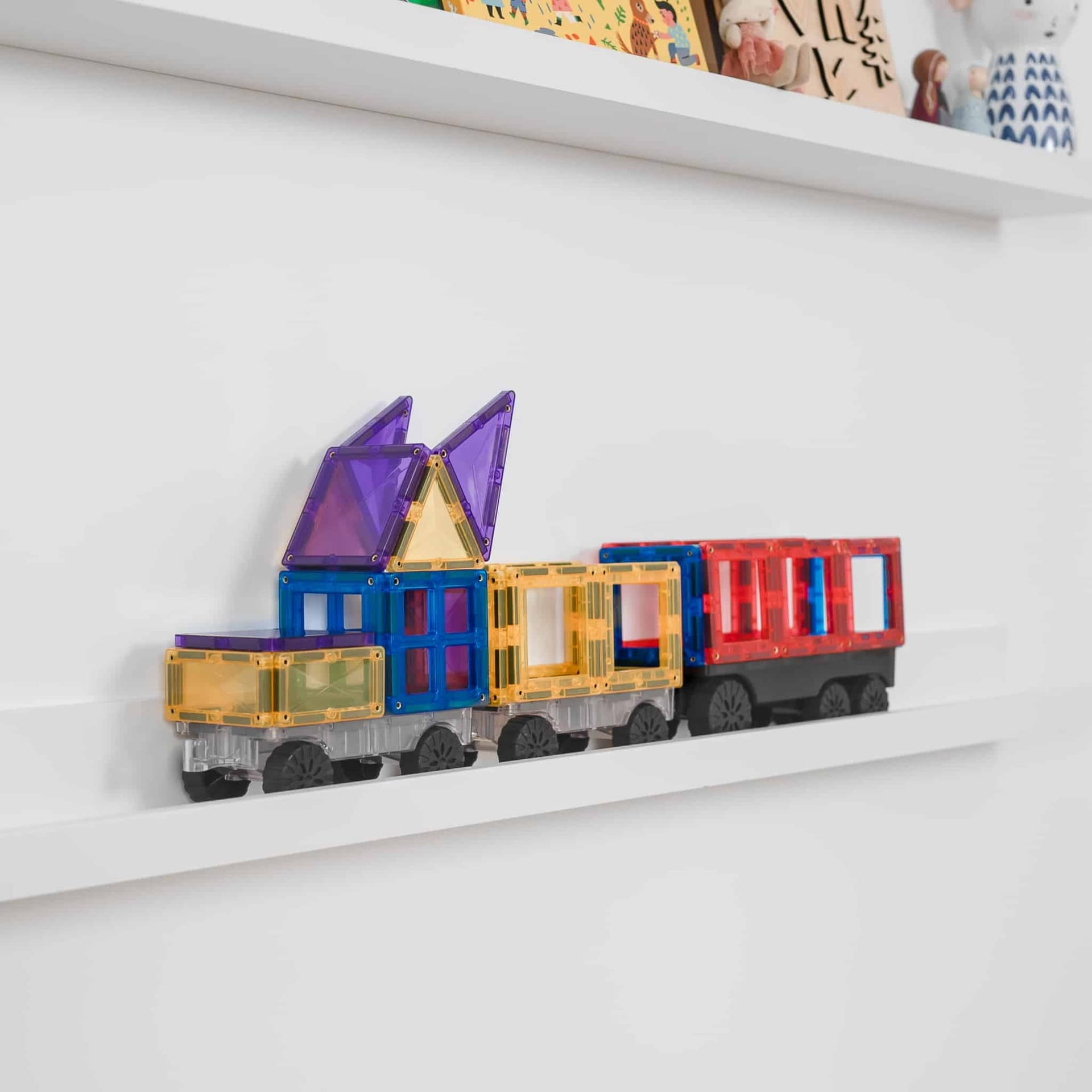 Connetix Rainbow Transport Pack (50 pc) - Magnetic Vehicle Building Set by Connetix - Learning Bugs UK