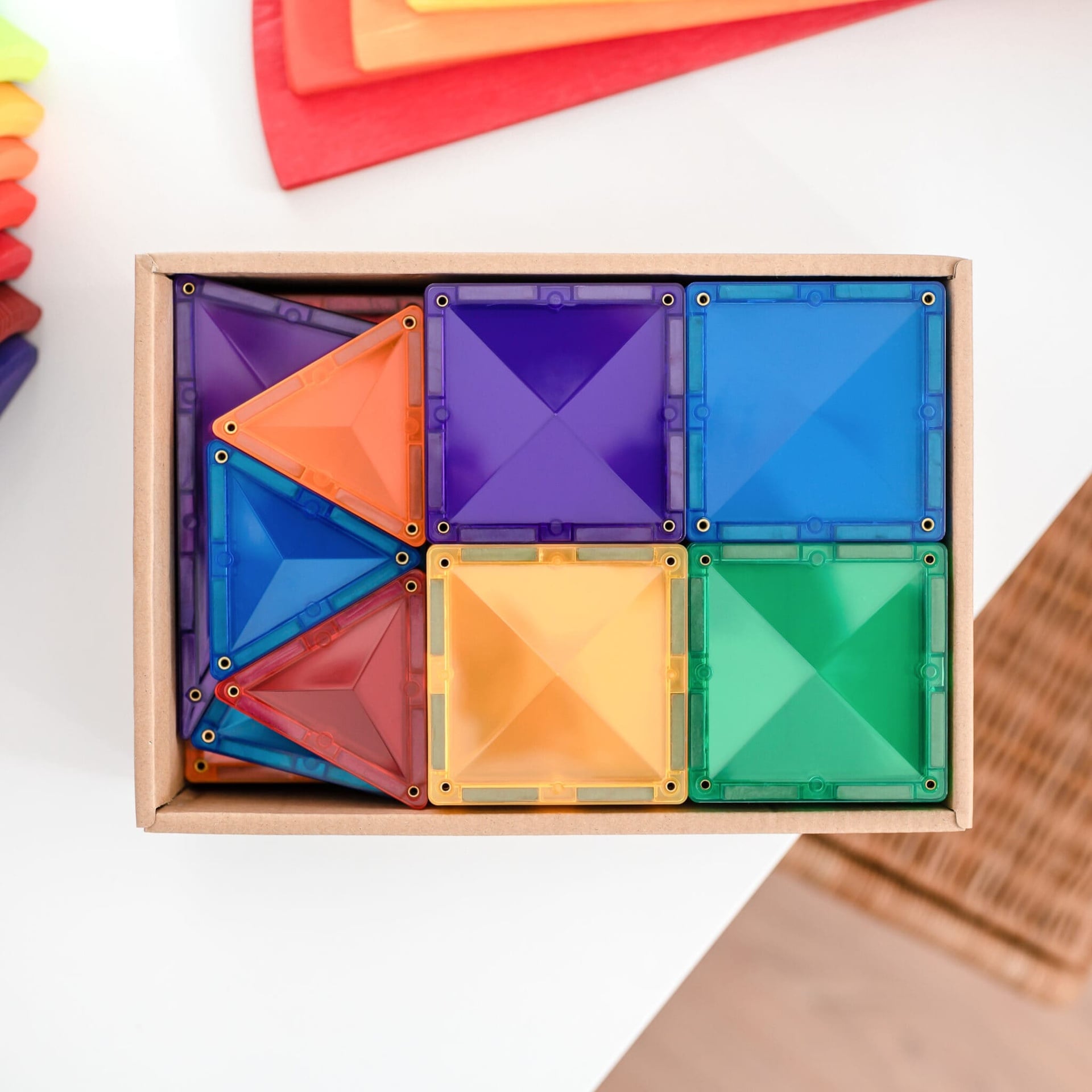 Connetix Tiles - 60 Piece Rainbow Starter Pack by Connetix - Learning Bugs UK