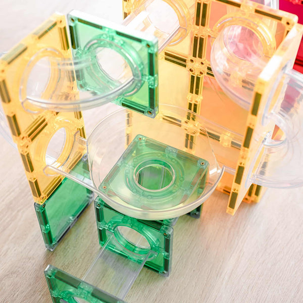 Connetix Tiles - 66 Piece Rainbow Ball Run Expansion Pack