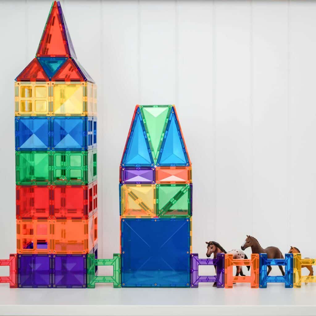 Connetix Tiles - 102 Piece Rainbow Creative Pack by Connetix - Learning Bugs UK