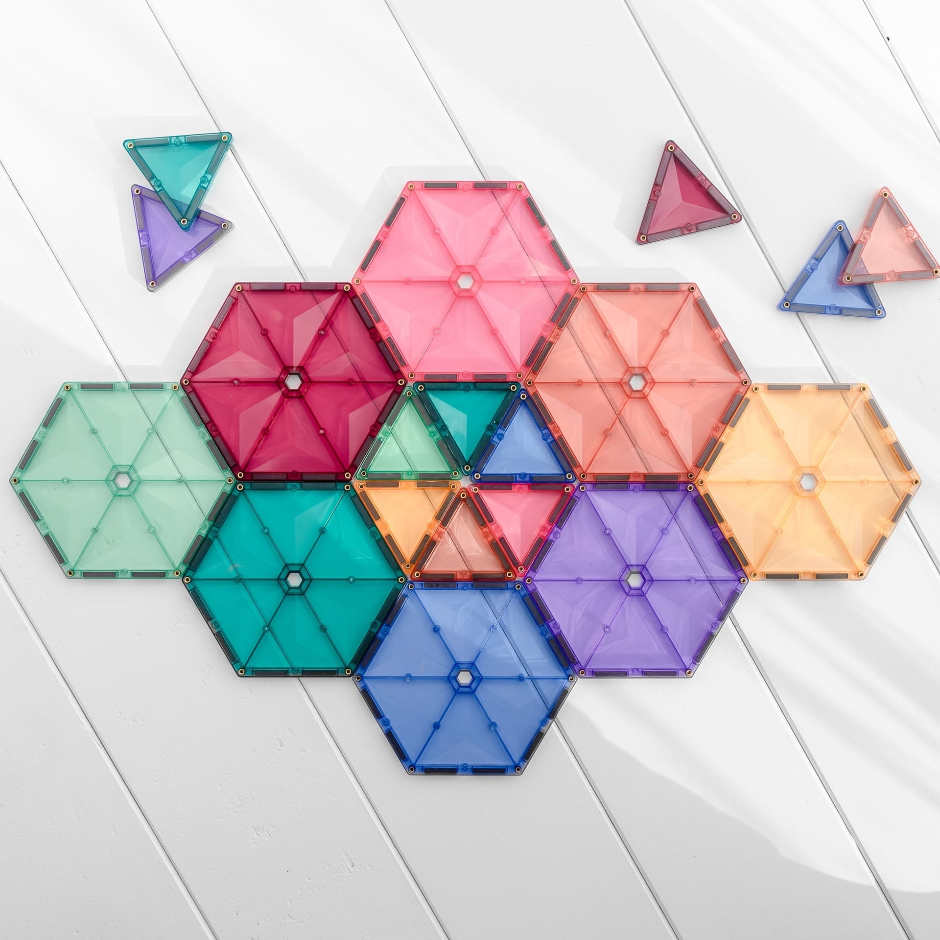 Connetix Tiles - 40 Piece Pastel Geometry Pack by Connetix - Learning Bugs UK