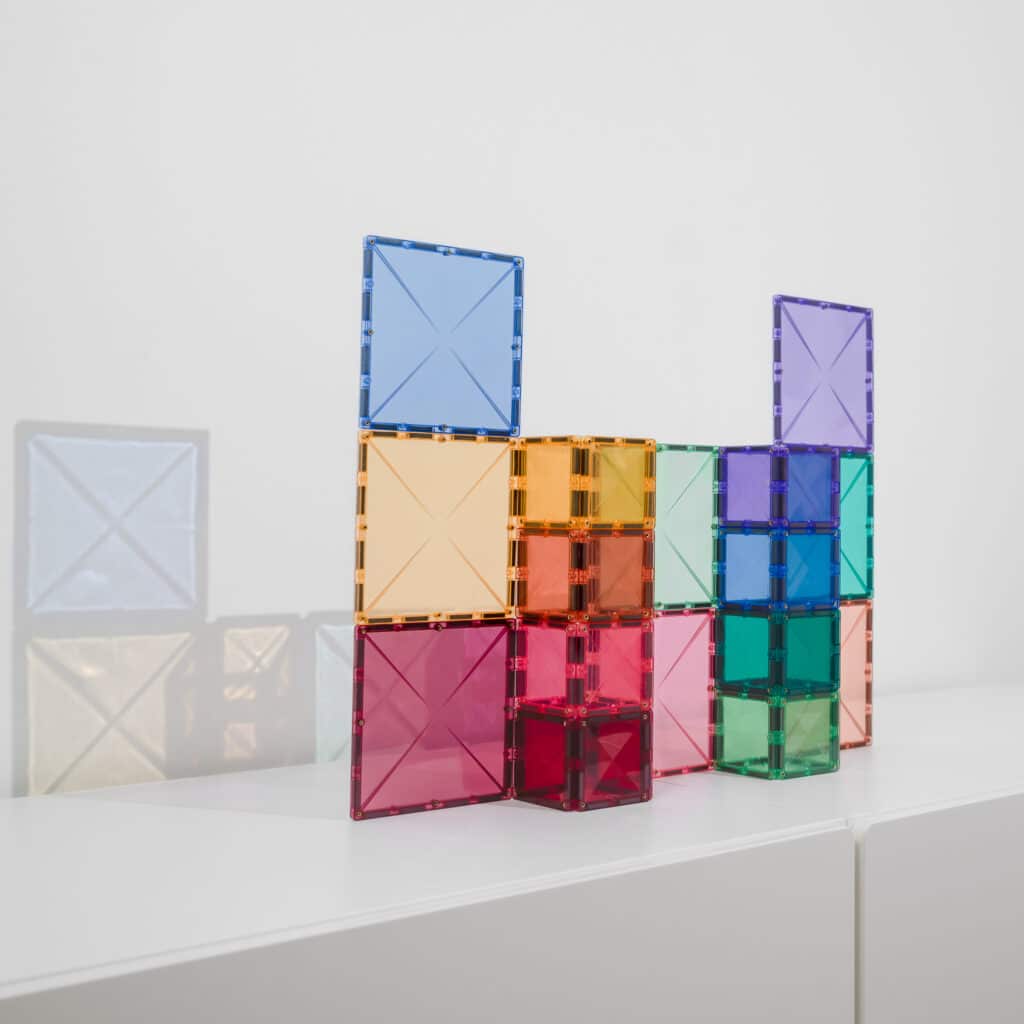 Connetix Tiles - 40 Piece Pastel Square Pack by Connetix - Learning Bugs UK