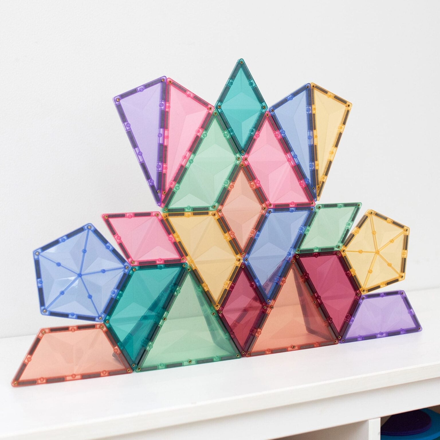 Connetix Tiles - 48 Piece Pastel Shape Expansion Pack by Connetix - Learning Bugs UK