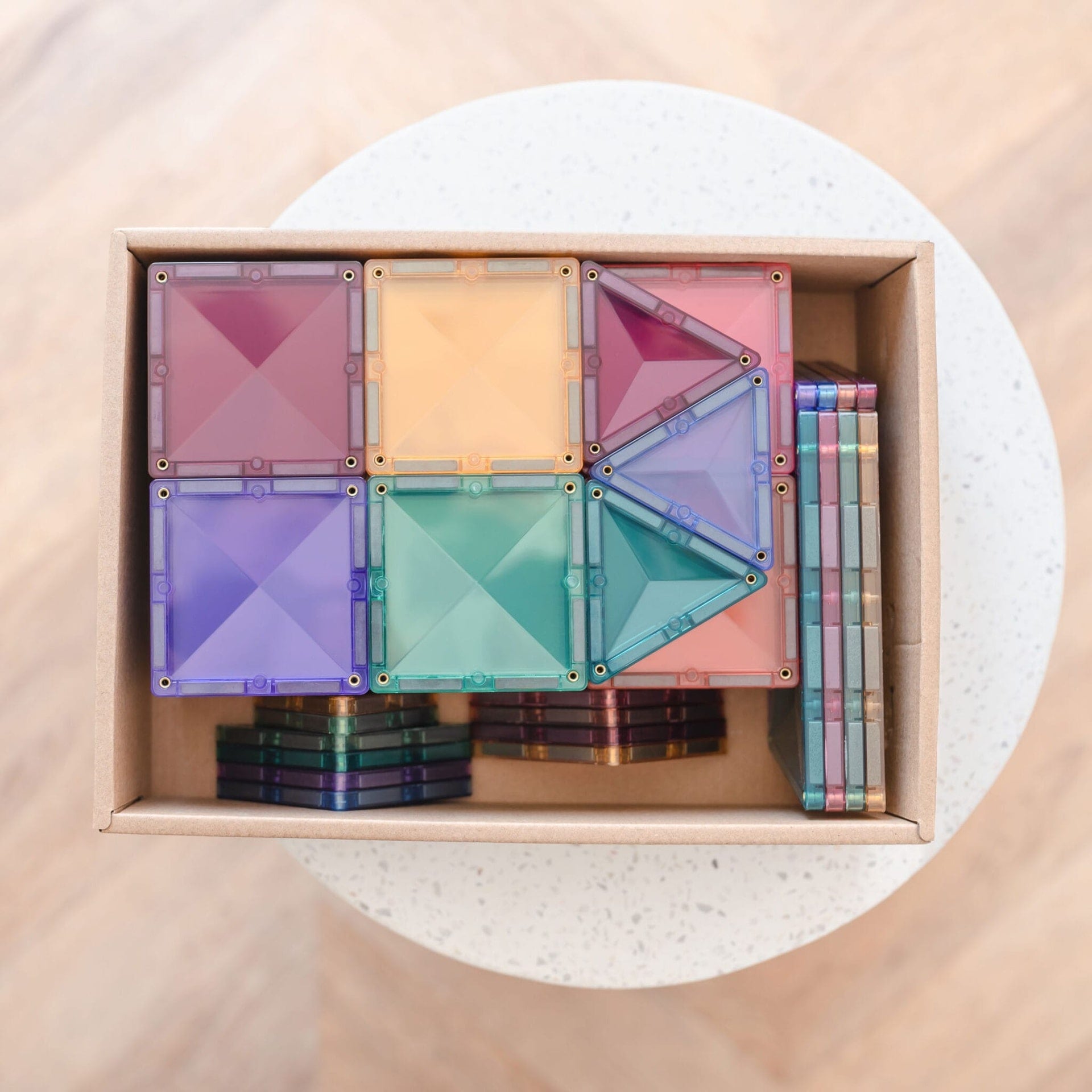 Connetix Tiles - 64 Piece Pastel Starter Pack by Connetix - Learning Bugs UK