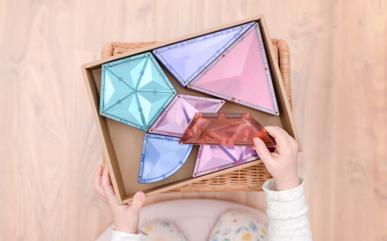 Connetix Tiles - 48 Piece Pastel Shape Expansion Pack by Connetix - Learning Bugs UK