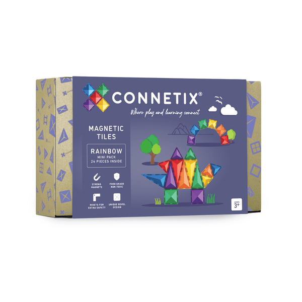 Connetix Tiles - 24 Piece Rainbow Mini Pack