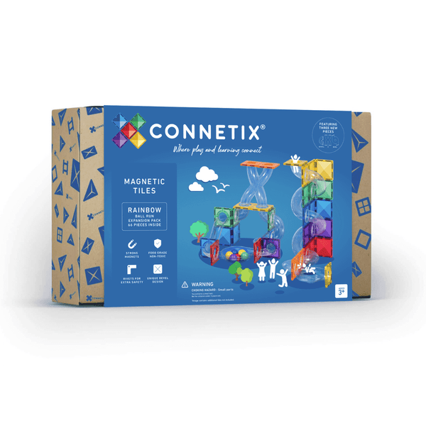 Connetix Tiles - 66 Piece Rainbow Ball Run Expansion Pack