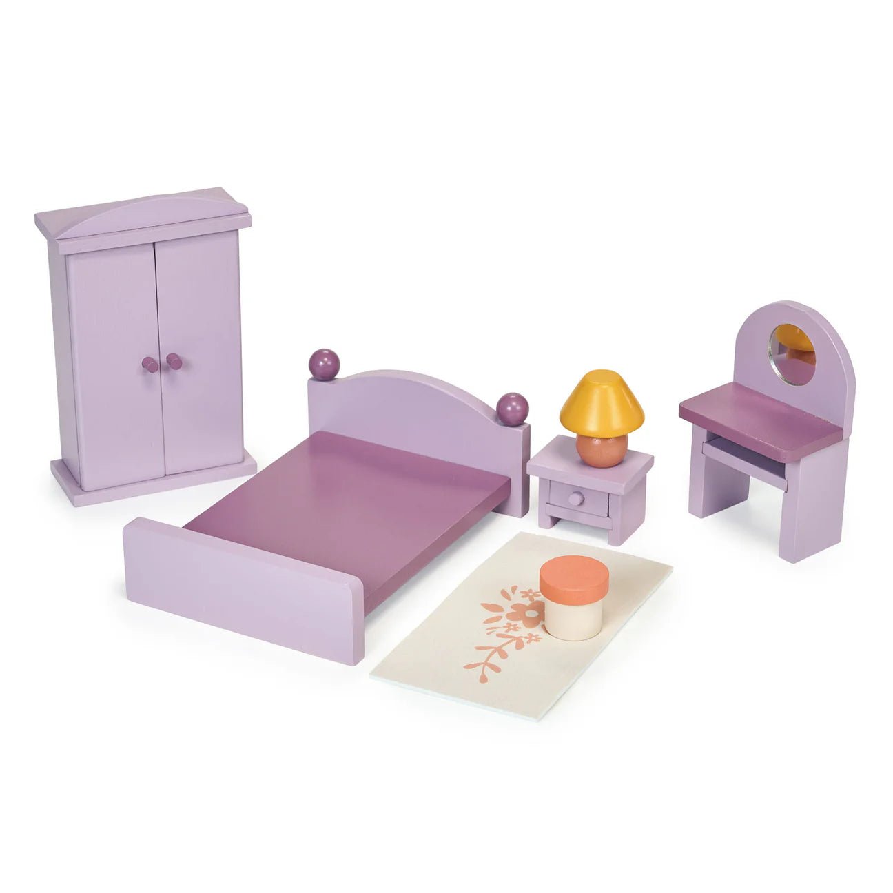 Buy Mentari Dolls House Furniture Bundle – Set of 6 Rooms | for kids by Learning Bugs UK
