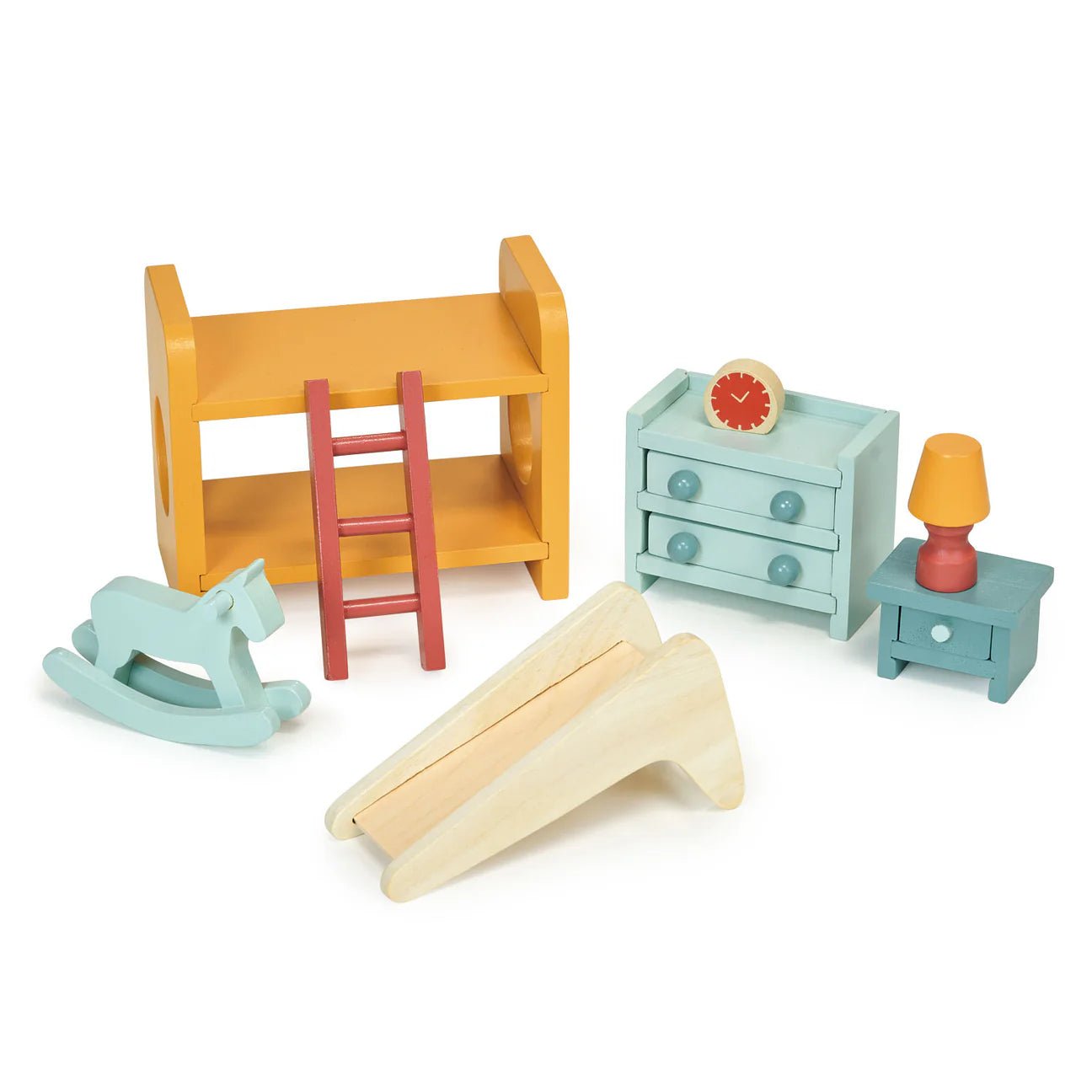 Buy Mentari Dolls House Furniture Bundle – Set of 6 Rooms | for kids by Learning Bugs UK
