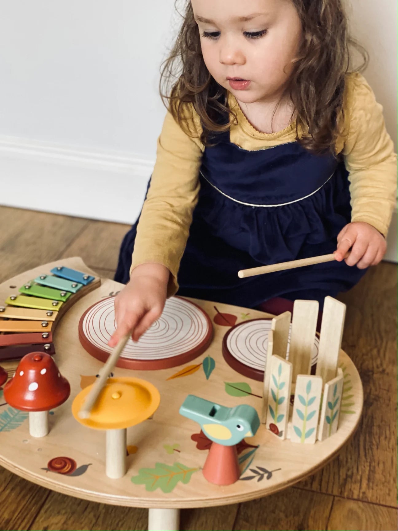 Buy Tender Leaf Musical Activity Table – Interactive Wooden Learning Toy | for kids by Learning Bugs UK
