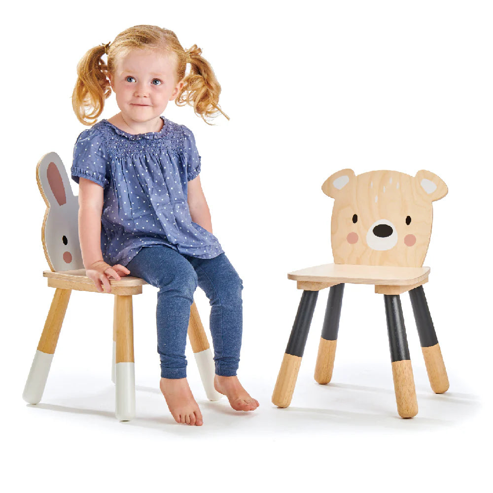 Forest Rabbit Chair - Wooden Toddler Seat by Tenderleaf Toys - Learning Bugs UK