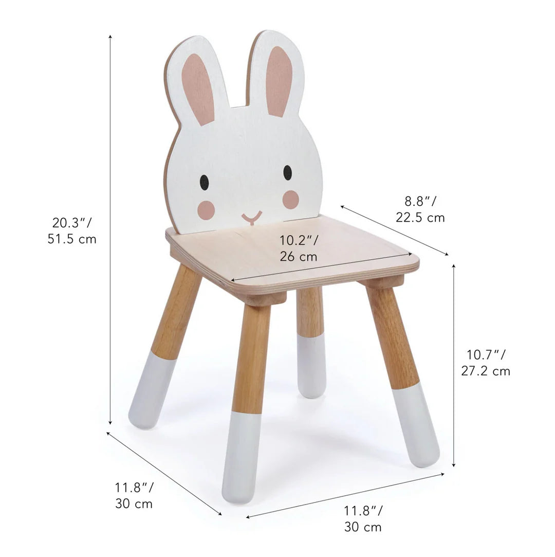Forest Rabbit Chair - Wooden Toddler Seat by Tenderleaf Toys - Learning Bugs UK