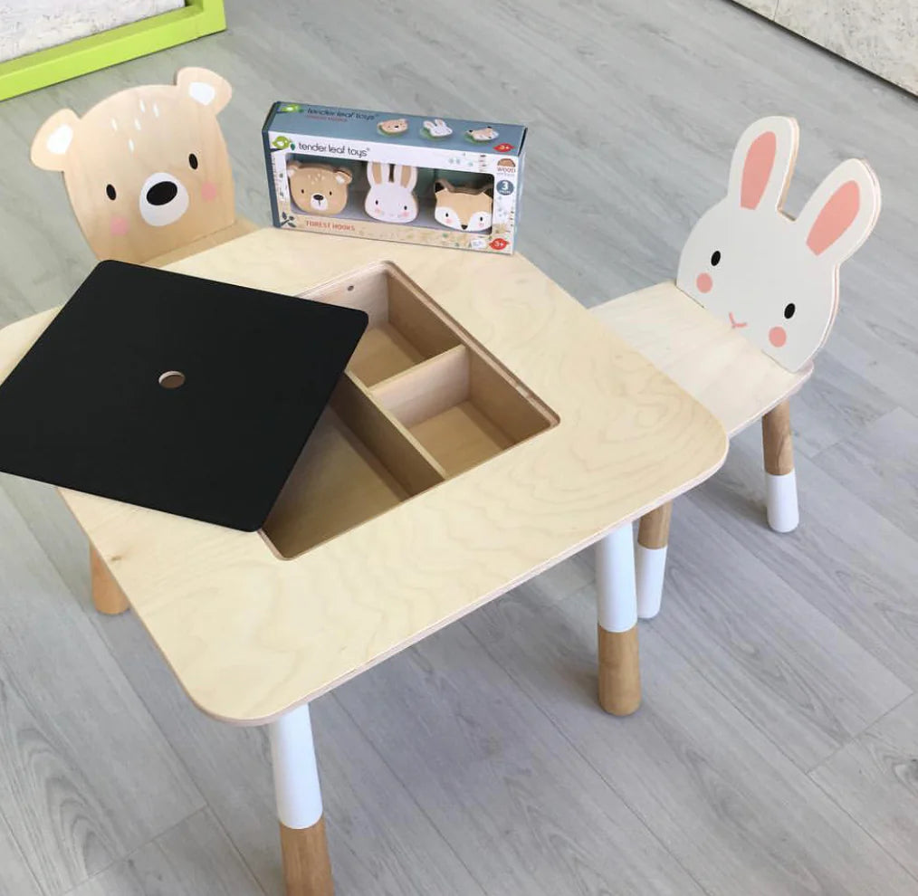 Forest Rabbit Chair - Wooden Toddler Seat by Tenderleaf Toys - Learning Bugs UK