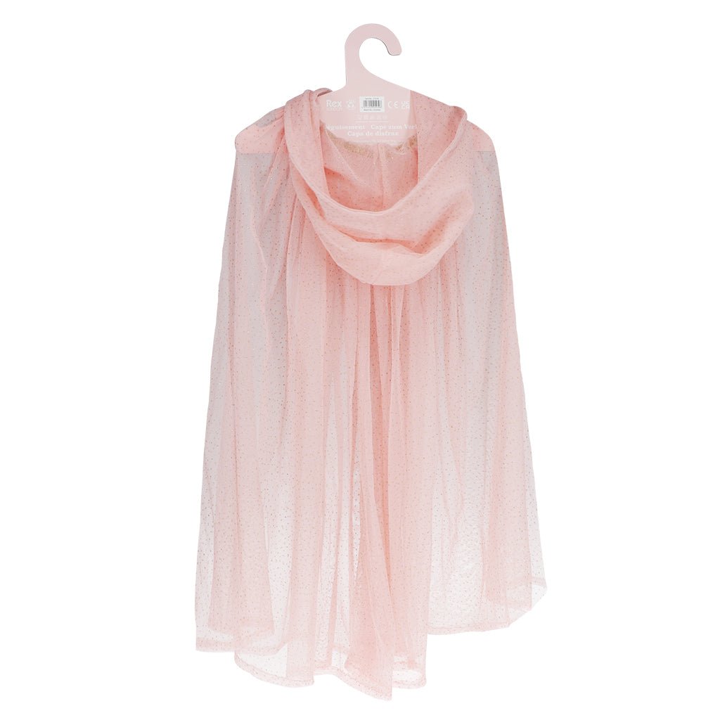 Buy Rex London Children’s Glitter Cape with Hood - Light Pink | for kids by Learning Bugs UK