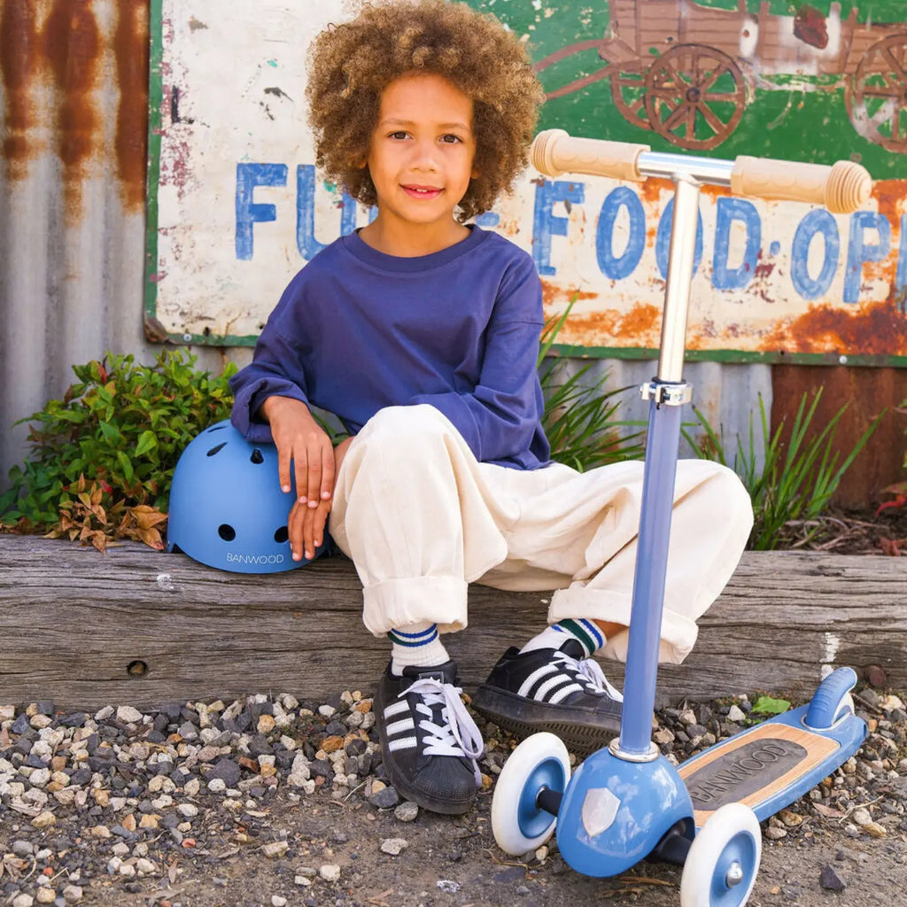Banwood Scooter – Stylish 3-Wheel Kids Scooter (Blue)
