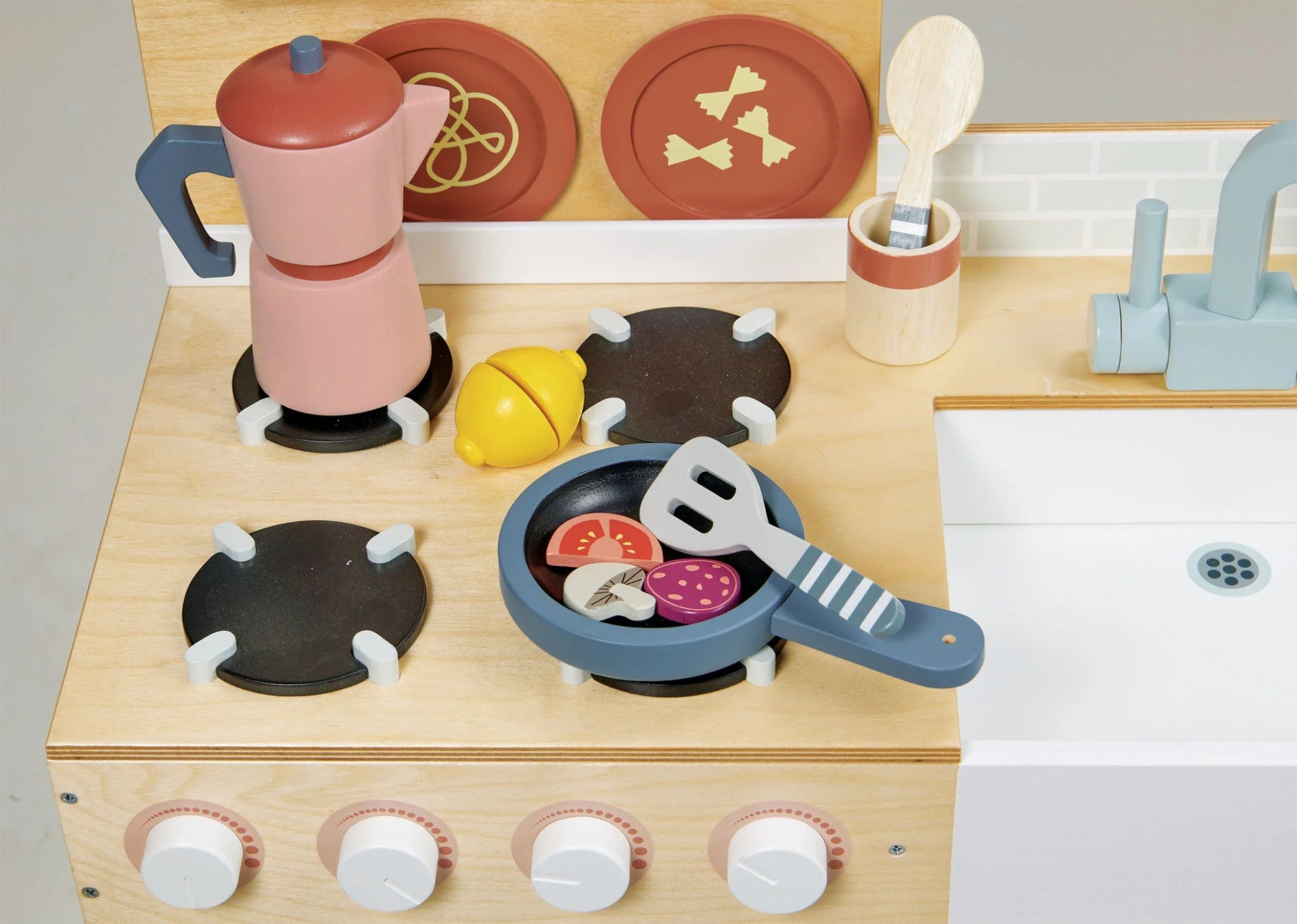 Buy La Fiamma Grand Kitchen – Large Wooden Play Kitchen by ThreadBear Design | for kids by Learning Bugs UK