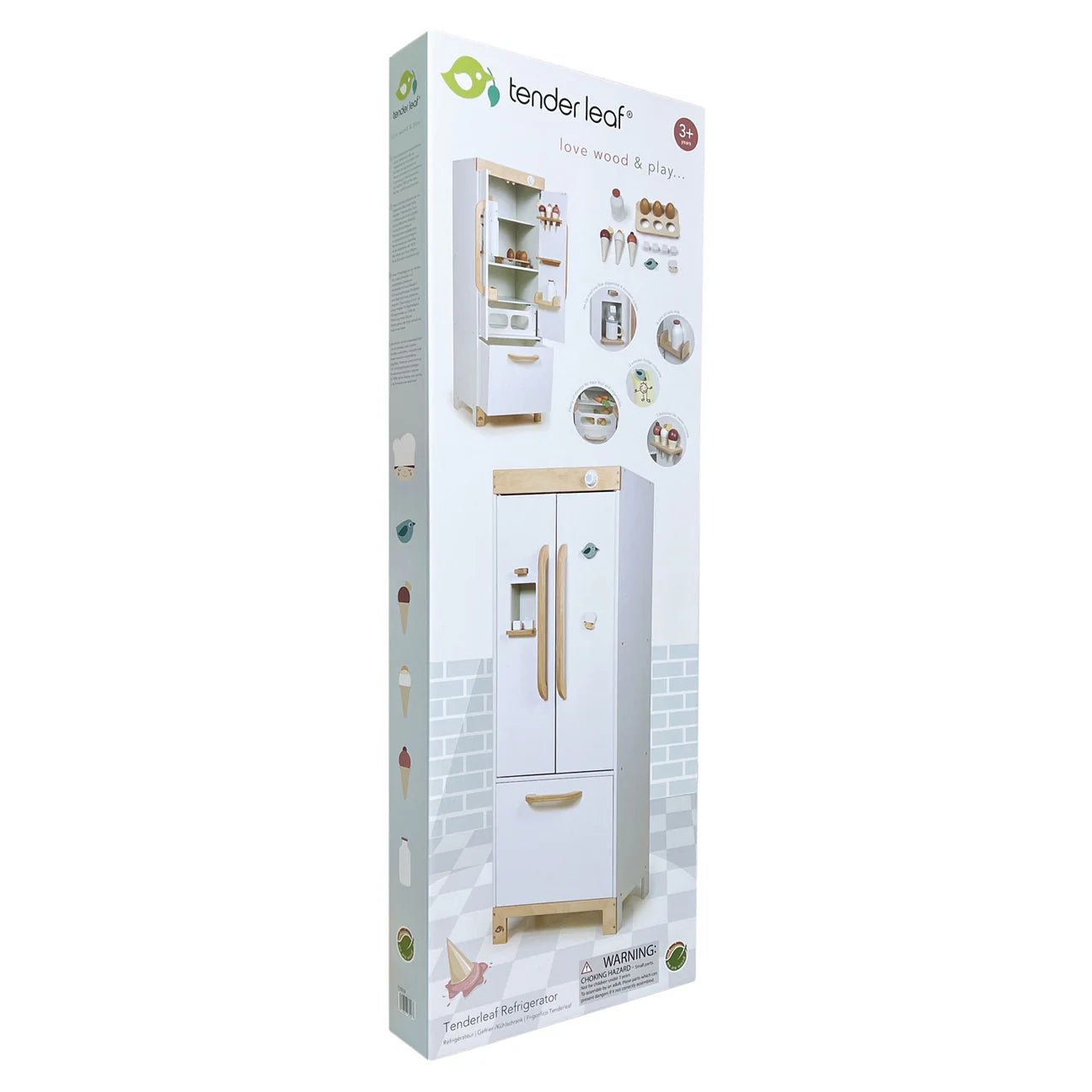 Buy Tender Leaf Refrigerator – Wooden Play Fridge for Kids | for kids by Learning Bugs UK