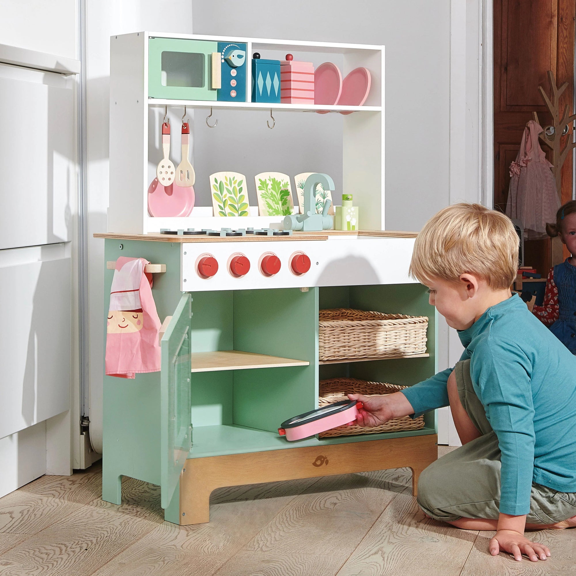 Buy Tender Leaf Wooden Large Kitchen Range – Eco - Friendly Pretend Play Kitchen | for kids by Learning Bugs UK