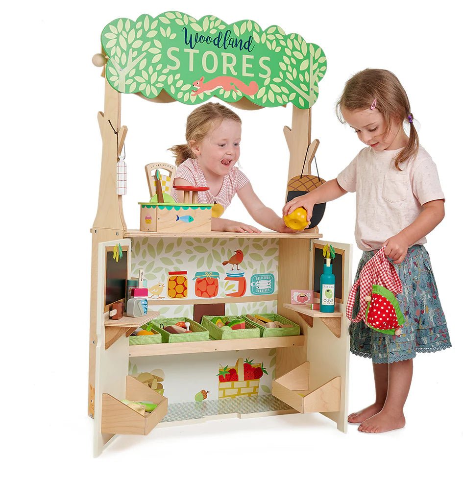 Buy Tender Leaf Woodland Stores and Theatre – Wooden Play Shop and Theatre Set | for kids by Learning Bugs UK