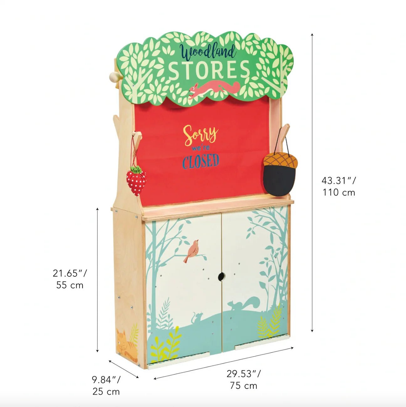 Buy Tender Leaf Woodland Stores and Theatre – Wooden Play Shop and Theatre Set | for kids by Learning Bugs UK