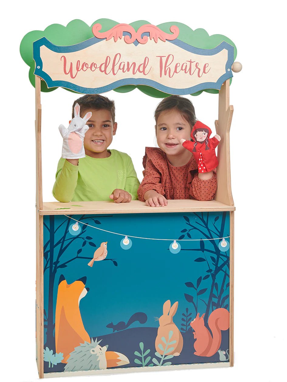 Buy Tender Leaf Woodland Stores and Theatre – Wooden Play Shop and Theatre Set | for kids by Learning Bugs UK