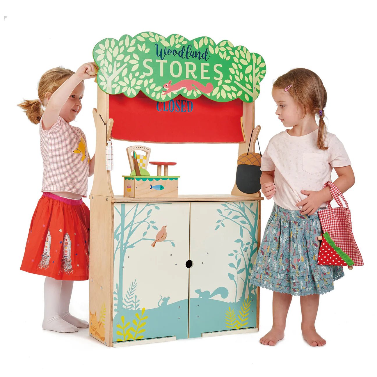 Buy Tender Leaf Woodland Stores and Theatre – Wooden Play Shop and Theatre Set | for kids by Learning Bugs UK