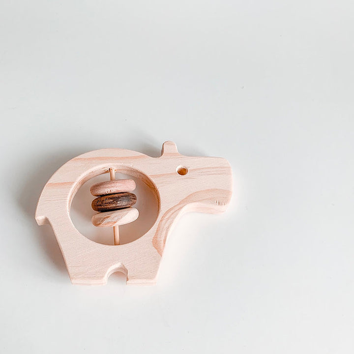 Wooden Baby Rattles - Animals