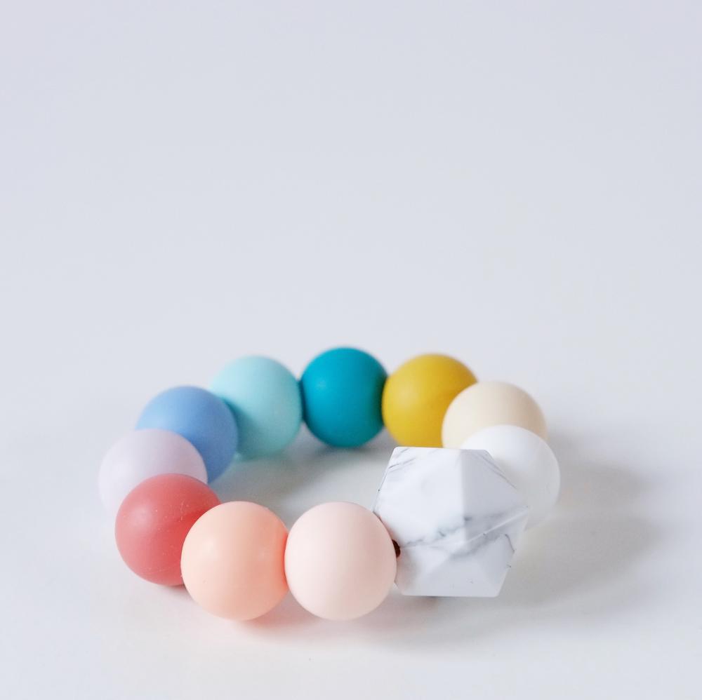 Rainbow Baby Teething Toy by Blossom And Bear - Learning Bugs UK