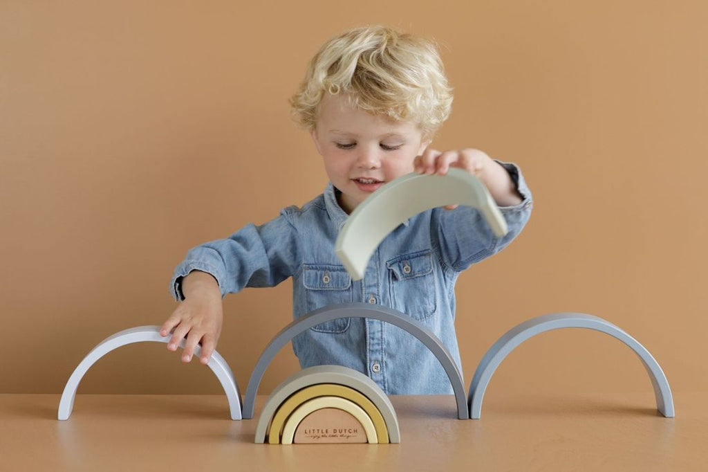Little Dutch Stacking Rainbow - Blue by Little Dutch - Learning Bugs UK