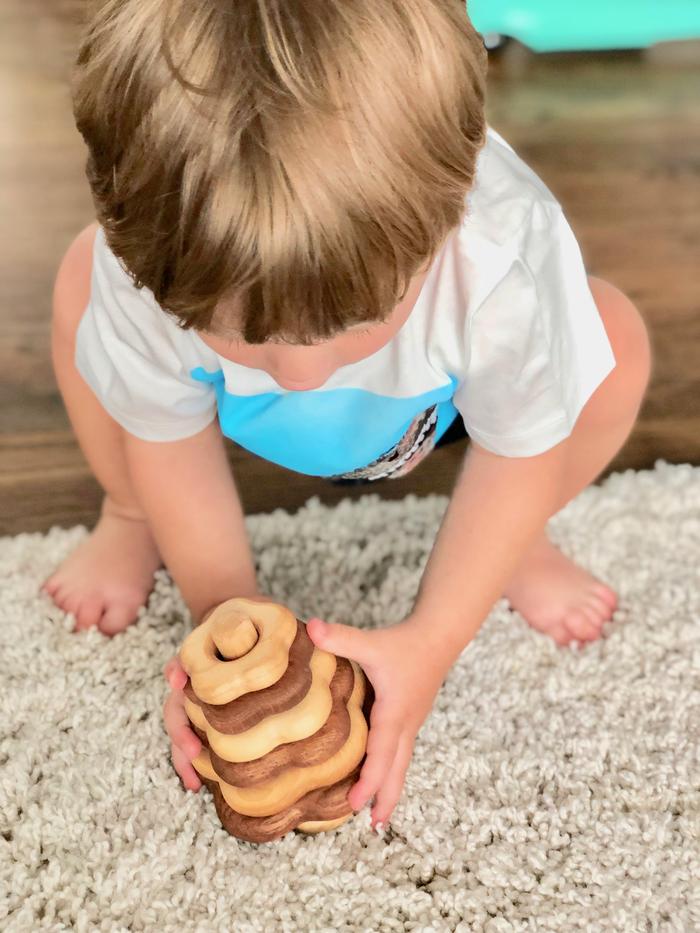 Wooden Stacking Toy - Flower Shaped