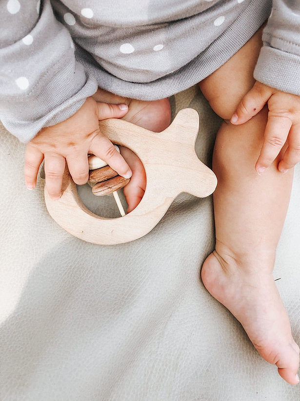 Wooden Baby Rattles - Animals