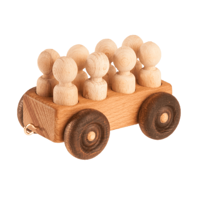 Poppy Baby Co - Handmade Wooden Toy Train Set by Poppy Baby Co - Learning Bugs UK