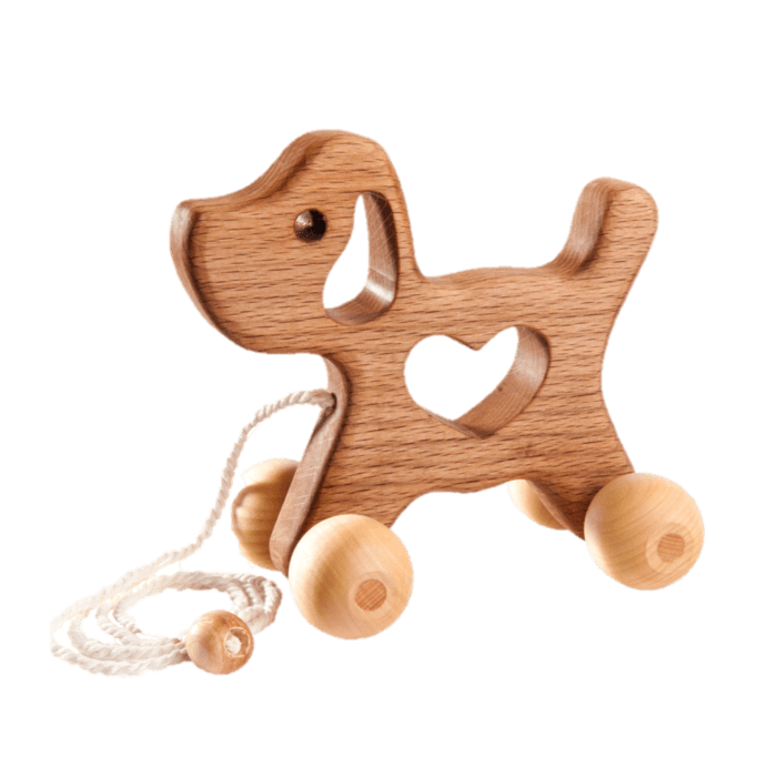 Wooden Dog Pull Along Toy