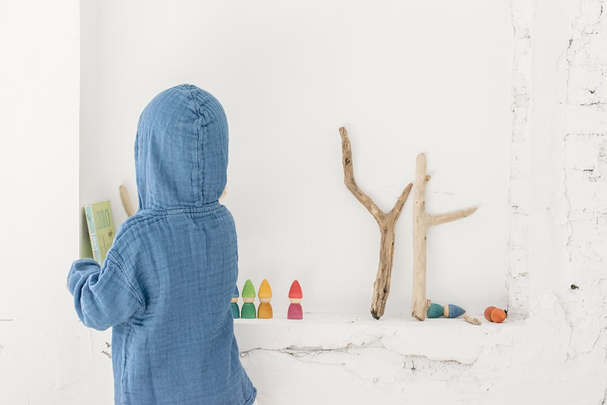 Grapat Rainbow Tomtens - Set of 6 Wooden Peg Dolls by Grapat - Learning Bugs UK