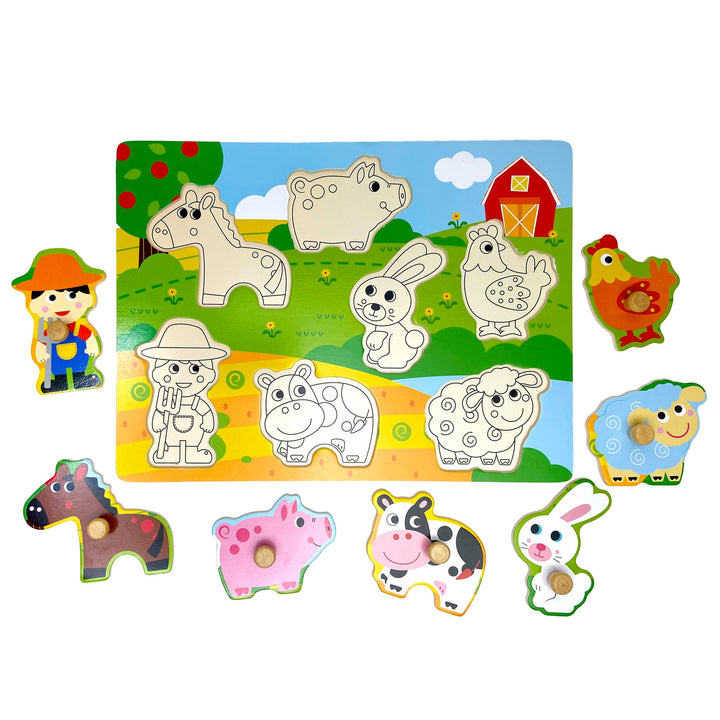 Wooden Sorting Game - Farm Animals