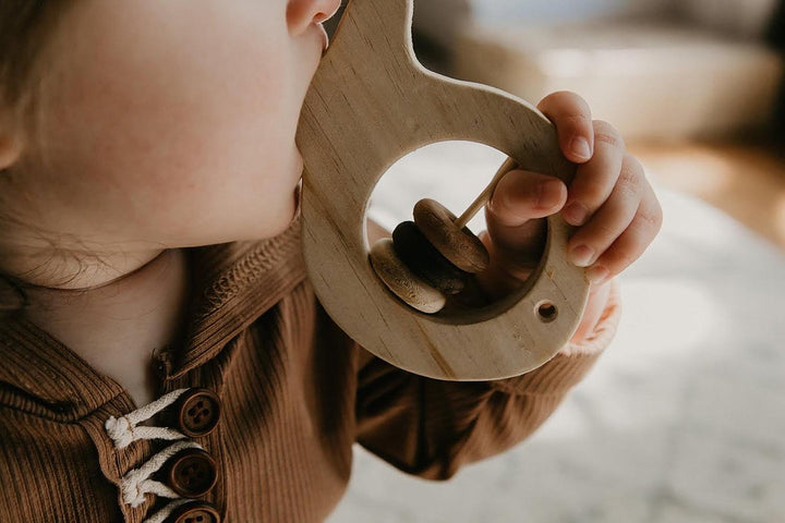 Wooden Baby Rattles - Animals