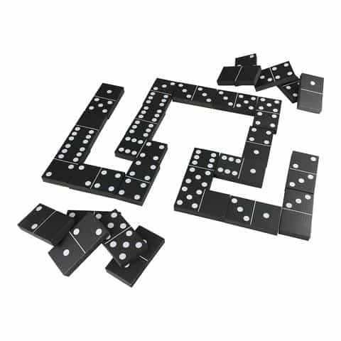 Jumbo Black & White Dominoes by Traditional Garden Games - Learning Bugs UK