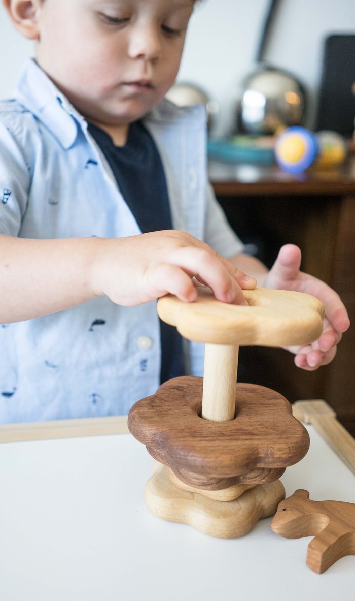 Wooden Stacking Toy - Flower Shaped