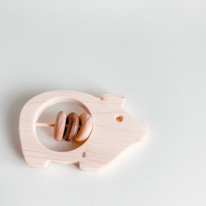 Wooden Baby Rattles - Animals