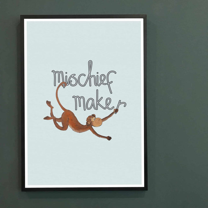 Mischief Maker Cheeky Monkey Print