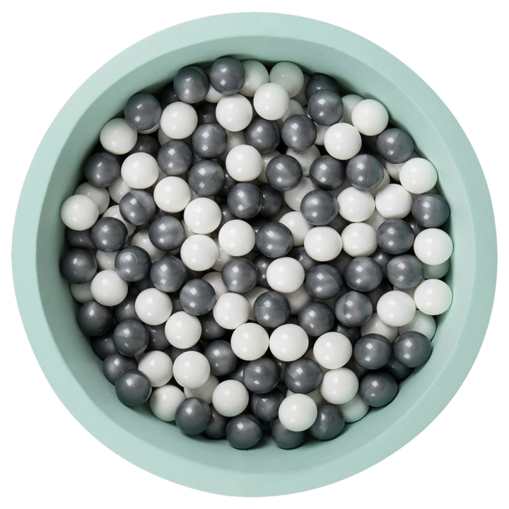 Larisa and Pumpkin Pink Marble Ball Pit - Powder/Grey/White Balls