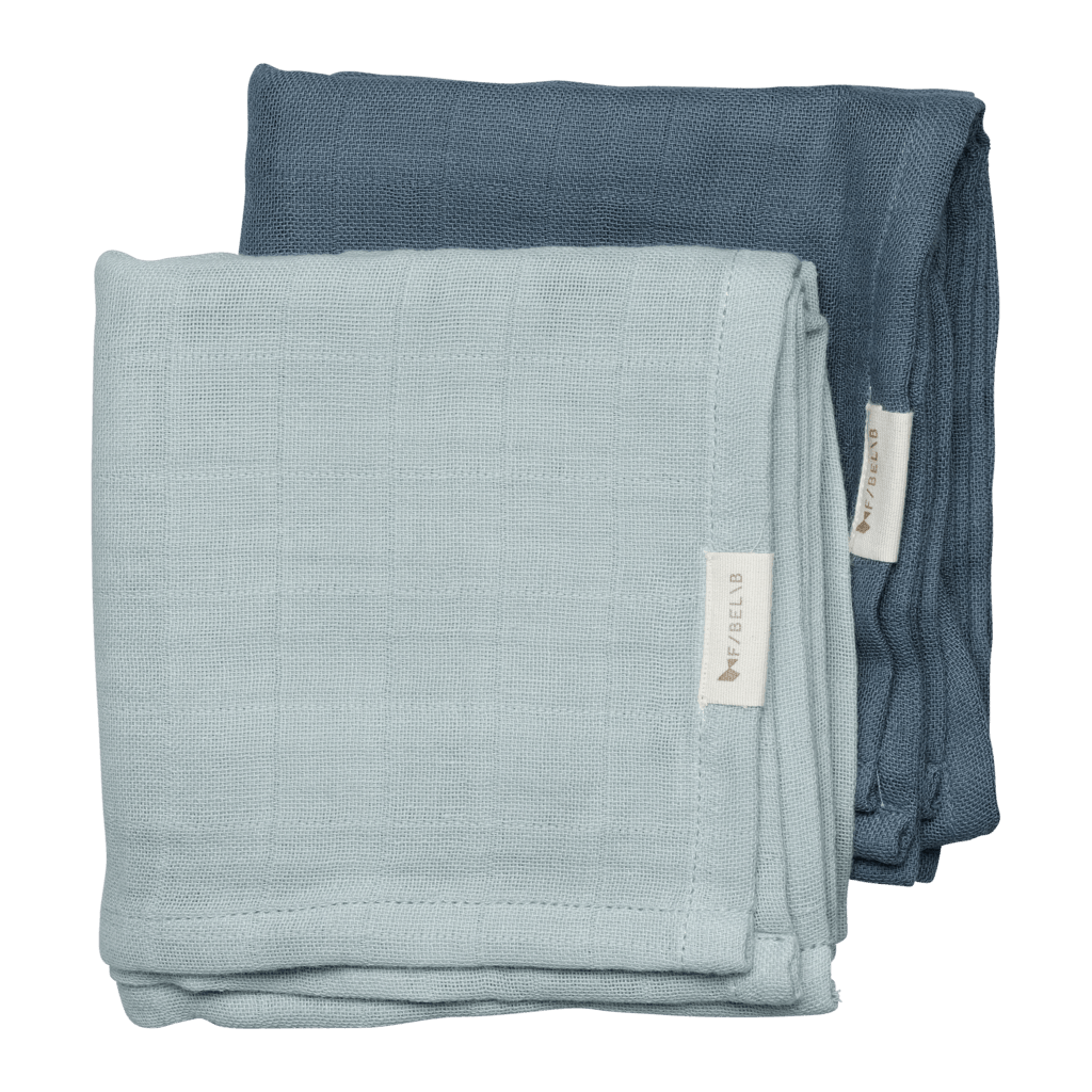 Fabelab Muslin Cloth 2 Pack - Sea by Fabelab - Learning Bugs UK