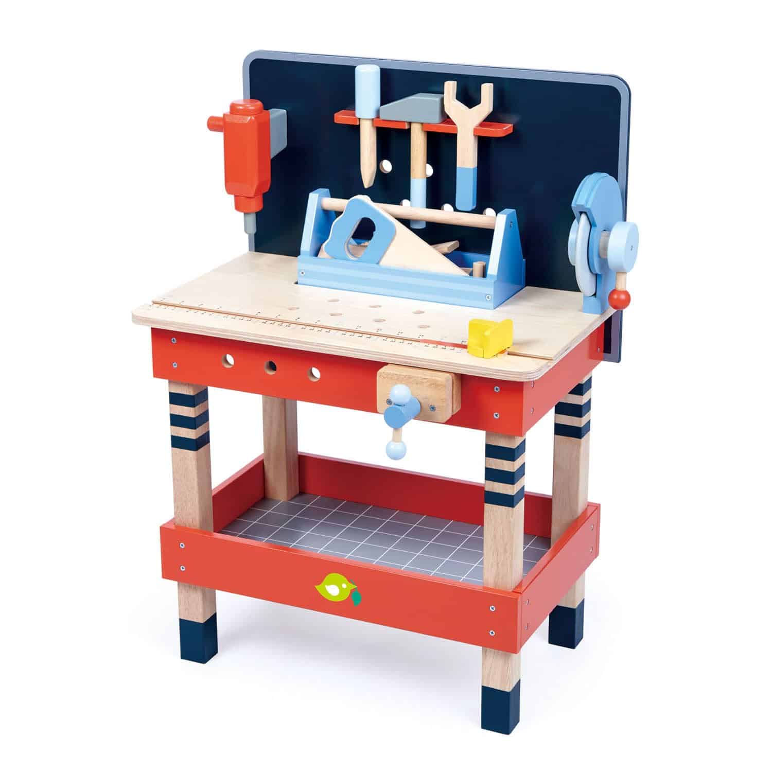 Tender Leaf Tool Bench - Wooden Children's Workshop Playset by Tenderleaf Toys - Learning Bugs UK
