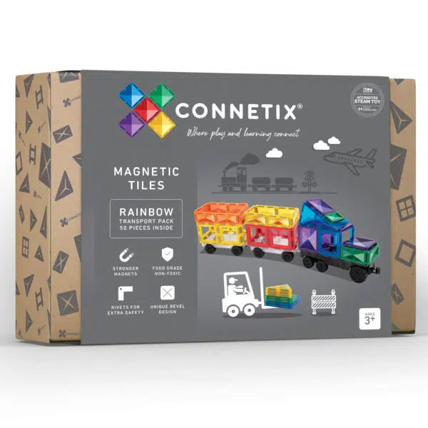 Connetix Tiles Rainbow Transport Pack 50 pc