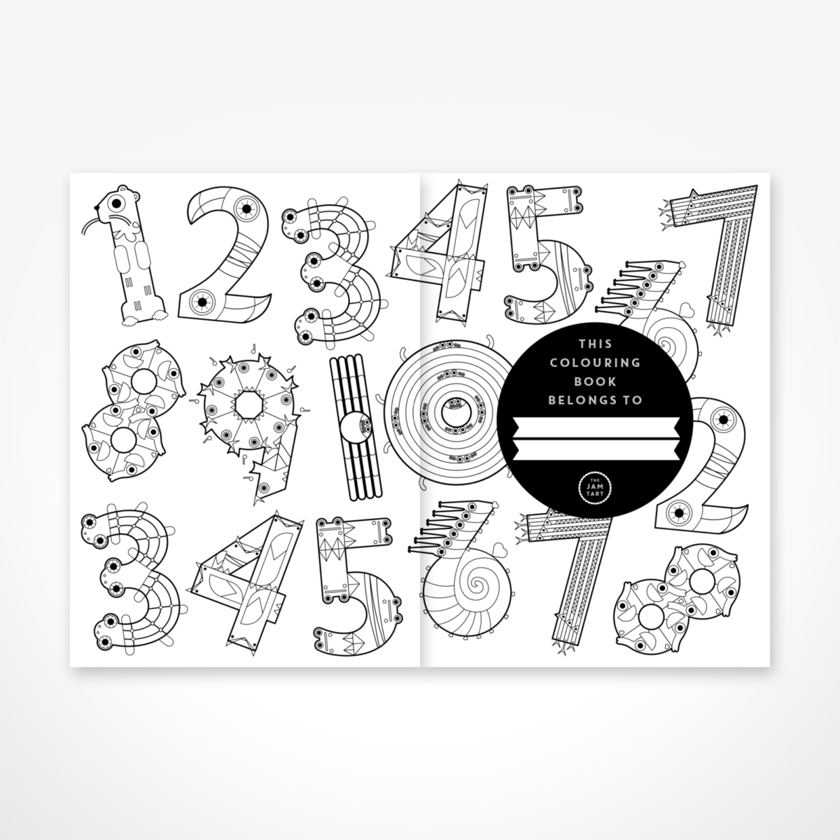 Animal Numbers Colouring Book by The Jam Tart - Learning Bugs UK
