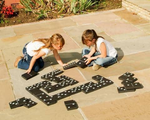 Jumbo Black and White Domino Set