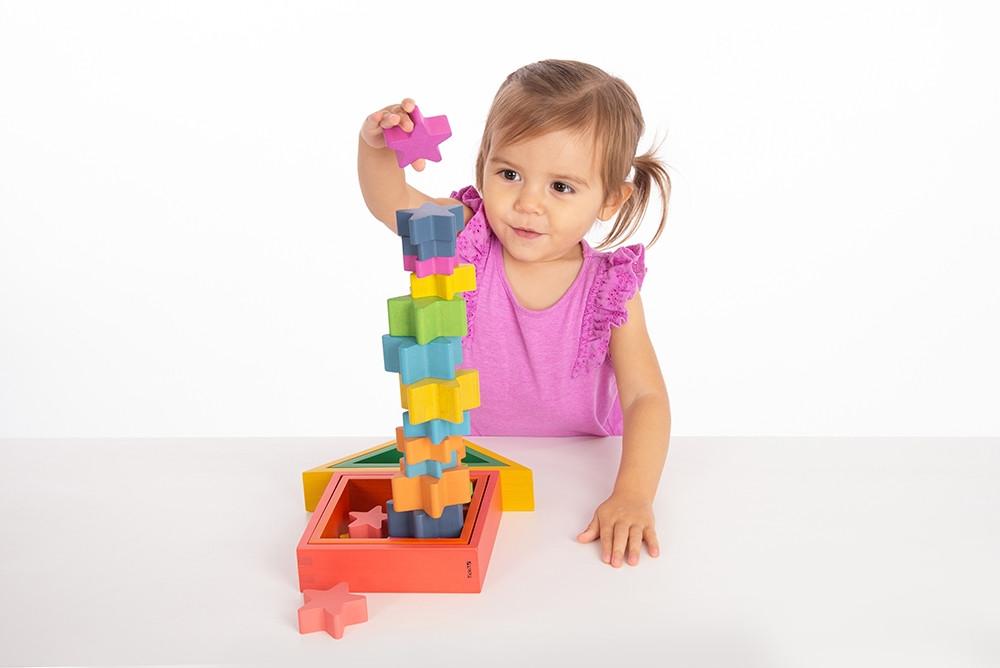 Buy Tickit Rainbow Wooden Stars | for kids by Learning Bugs UK