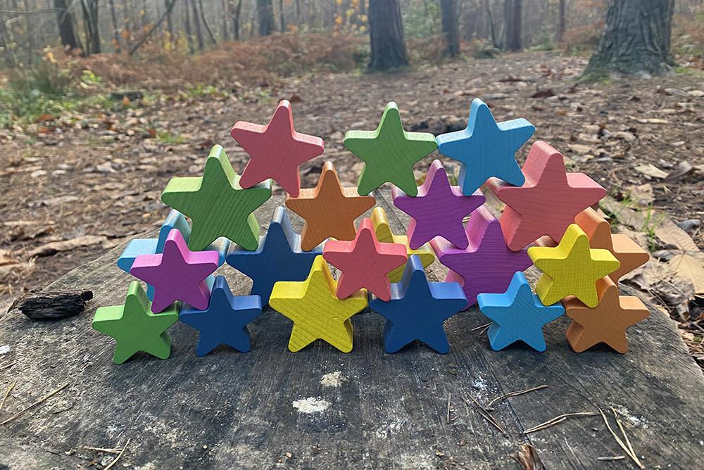 Buy Tickit Rainbow Wooden Stars | for kids by Learning Bugs UK