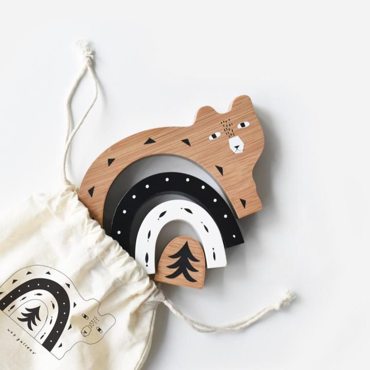 Buy Wee Gallery Bamboo Nesting Bear | for kids by Learning Bugs UK