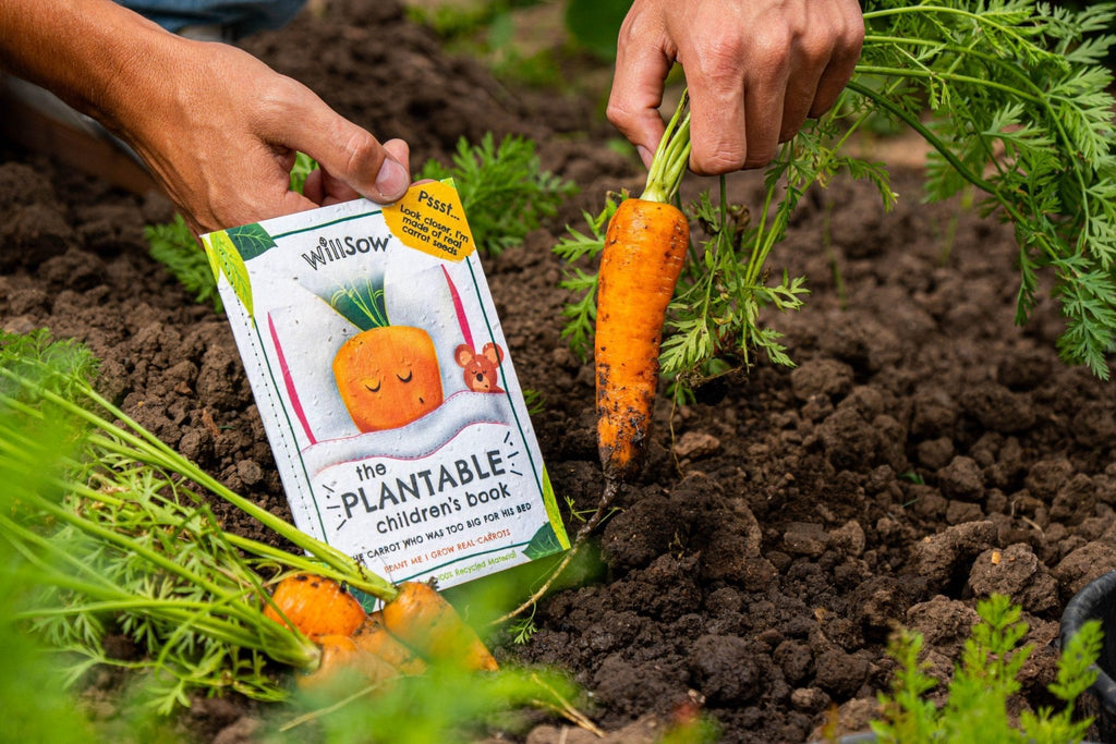 Willsow Children's Plantable Book – Eco Storybook with Real Carrot Seeds